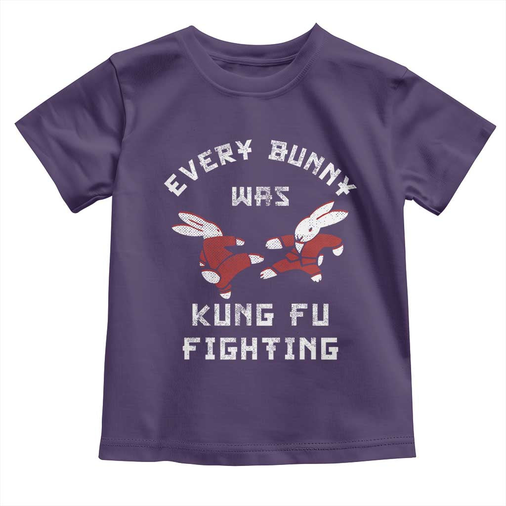 Every Bunny Was Kung Fu Fighting Toddler T Shirt Funny Cool Easter Graphic TS10 Purple Print Your Wear