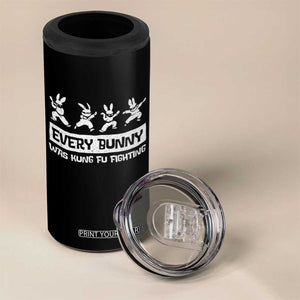 Bunny Kung Fu Fighting 4 in 1 Can Cooler Tumbler Funny Easter Vintage Graphic TS10 Print Your Wear