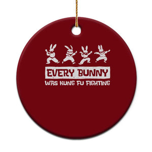 Bunny Kung Fu Fighting Ceramic Ornament Funny Easter Vintage Graphic TS10 1pc Red Print Your Wear