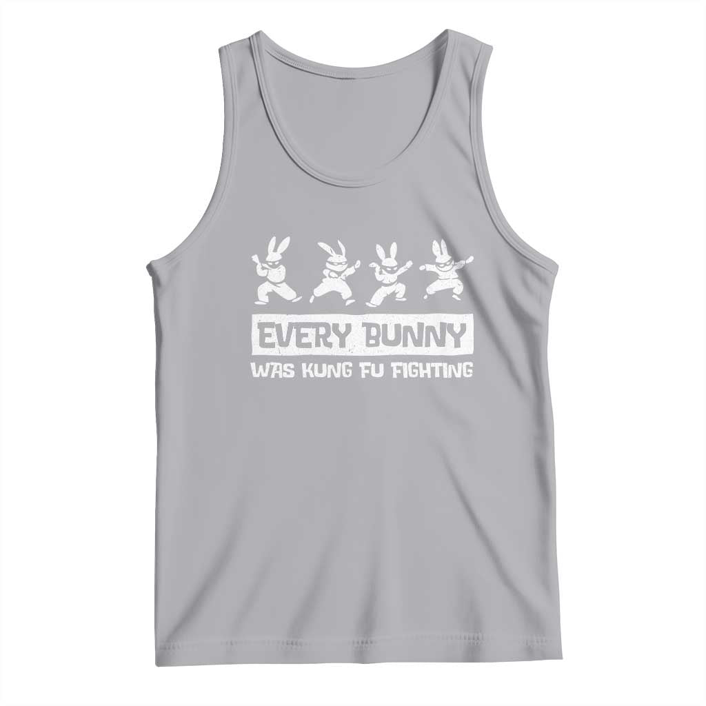 Bunny Kung Fu Fighting Tank Top Funny Easter Vintage Graphic TS10 Athletic Heather Print Your Wear