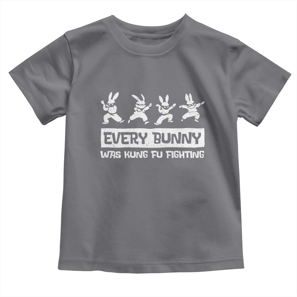 Bunny Kung Fu Fighting Toddler T Shirt Funny Easter Vintage Graphic TS10 Charcoal Print Your Wear