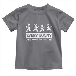 Bunny Kung Fu Fighting Toddler T Shirt Funny Easter Vintage Graphic TS10 Charcoal Print Your Wear