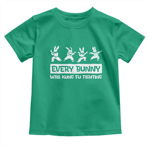 Bunny Kung Fu Fighting Toddler T Shirt Funny Easter Vintage Graphic TS10 Irish Green Print Your Wear