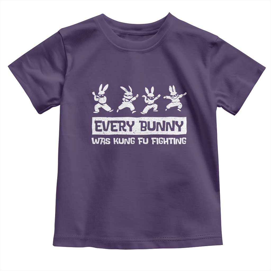 Bunny Kung Fu Fighting Toddler T Shirt Funny Easter Vintage Graphic TS10 Purple Print Your Wear