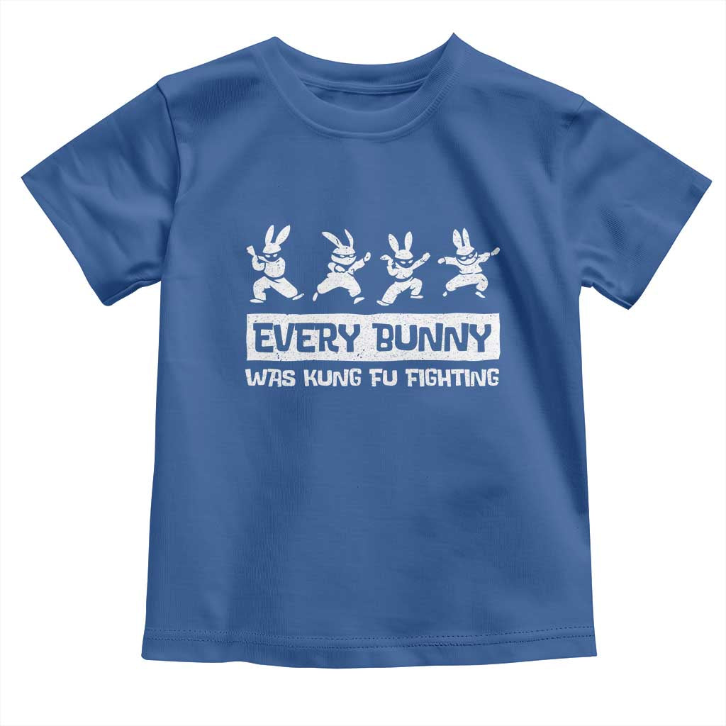 Bunny Kung Fu Fighting Toddler T Shirt Funny Easter Vintage Graphic TS10 Royal Blue Print Your Wear