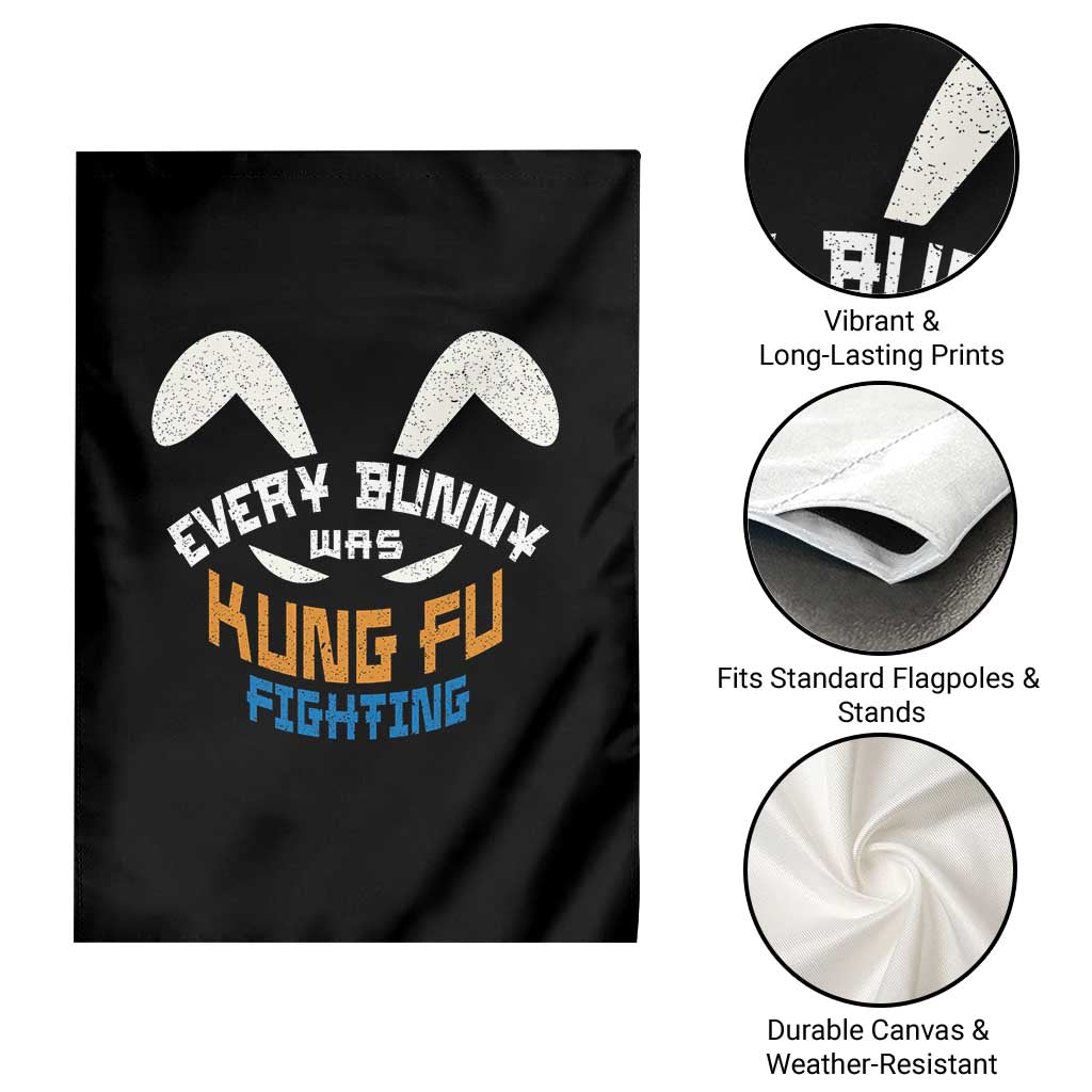 Every Bunny Was Kung Fu Fighting Garden Flag Funny Easter Vintage Rabbit Face TS10 Print Your Wear