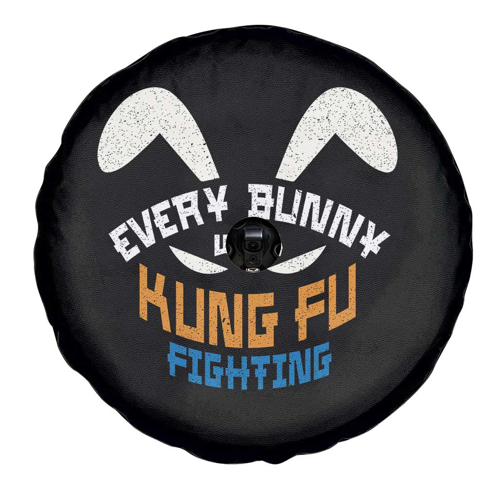 Every Bunny Was Kung Fu Fighting Spare Tire Cover Funny Easter Vintage Rabbit Face TS10 Print Your Wear