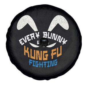 Every Bunny Was Kung Fu Fighting Spare Tire Cover Funny Easter Vintage Rabbit Face TS10 Print Your Wear