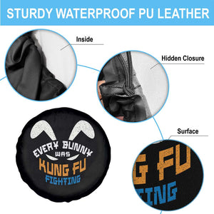 Every Bunny Was Kung Fu Fighting Spare Tire Cover Funny Easter Vintage Rabbit Face TS10 Print Your Wear