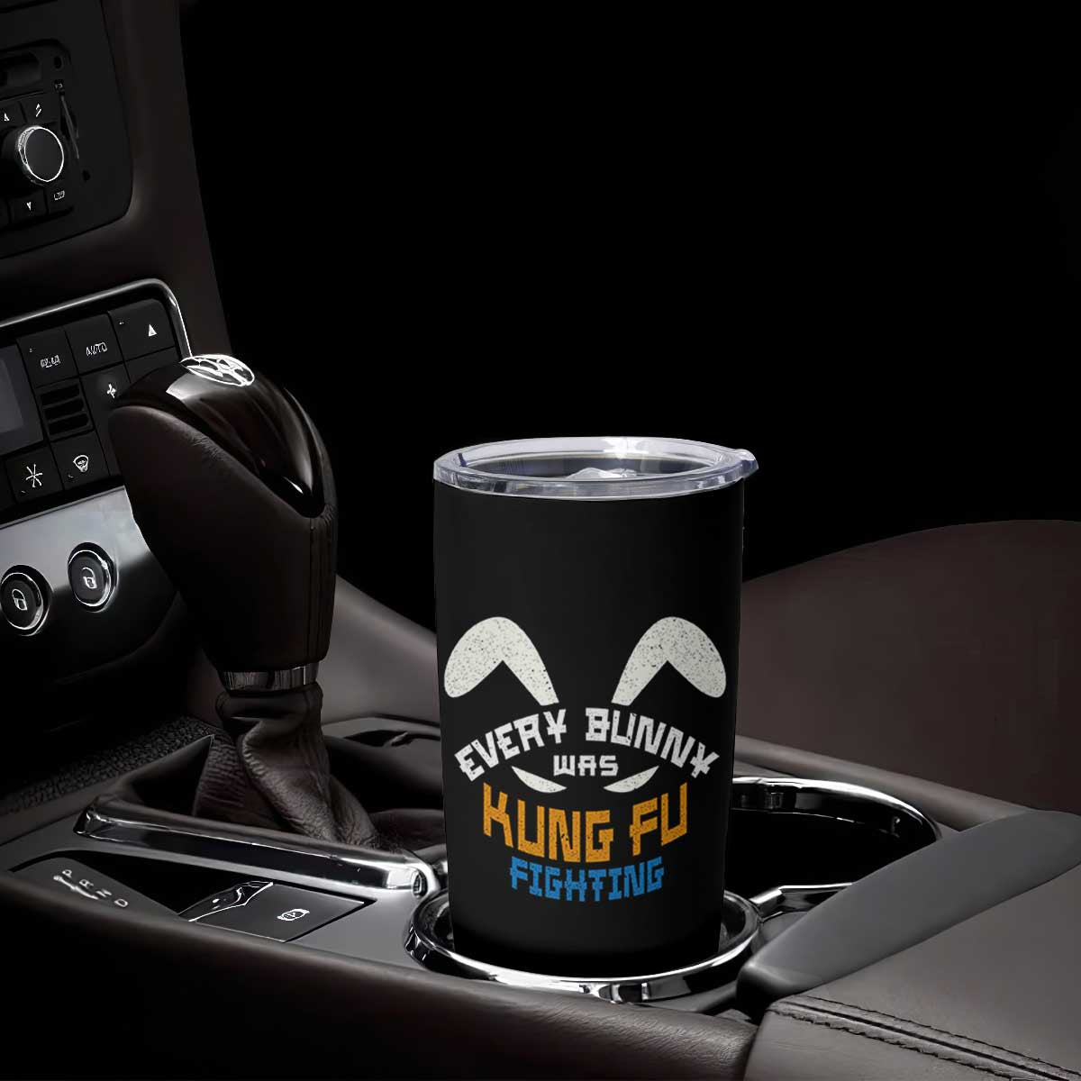 Every Bunny Was Kung Fu Fighting Tumbler Cup Funny Easter Vintage Rabbit Face TS10 Print Your Wear