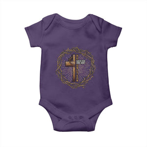 Christian Cross Baby Onesie Bible John 3:16 Jesus He Gave His Only Son Jesus Christian TS10 Purple Print Your Wear