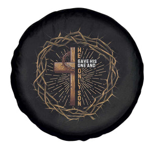 Christian Cross Spare Tire Cover Bible John 3:16 Jesus He Gave His Only Son Jesus Christian TS10 Print Your Wear