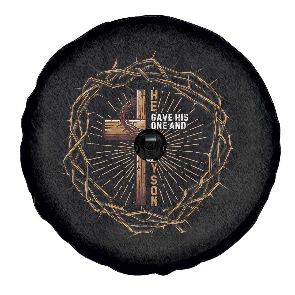 Christian Cross Spare Tire Cover Bible John 3:16 Jesus He Gave His Only Son Jesus Christian TS10 Print Your Wear