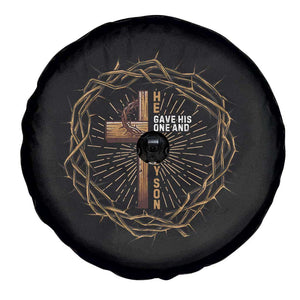 Christian Cross Spare Tire Cover Bible John 3:16 Jesus He Gave His Only Son Jesus Christian TS10 Print Your Wear