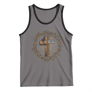 Christian Cross Tank Top Bible John 3:16 Jesus He Gave His Only Son Jesus Christian TS10 Deep Heather Black Print Your Wear