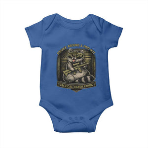 Tactical Trash Panda Baby Onesie Funny Raccoon Military Graphic Patriotic Veteran TS10 Royal Blue Print Your Wear