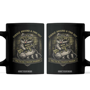 Tactical Trash Panda Coffee Mug Funny Raccoon Military Graphic Patriotic Veteran TS10 Black Print Your Wear