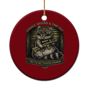Tactical Trash Panda Ceramic Ornament Funny Raccoon Military Graphic Patriotic Veteran TS10 1pc Red Print Your Wear