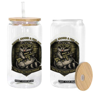 Tactical Trash Panda Glass Can Funny Raccoon Military Graphic Patriotic Veteran TS10 Print Your Wear
