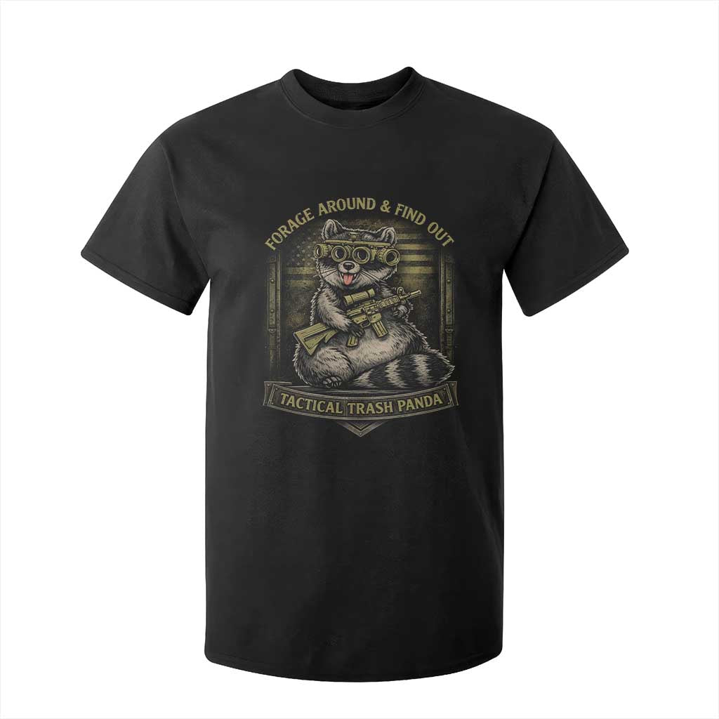Tactical Trash Panda T Shirt For Kid Funny Raccoon Military Graphic Patriotic Veteran TS10 Black Print Your Wear