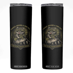 Tactical Trash Panda Skinny Tumbler Funny Raccoon Military Graphic Patriotic Veteran TS10 Black Print Your Wear