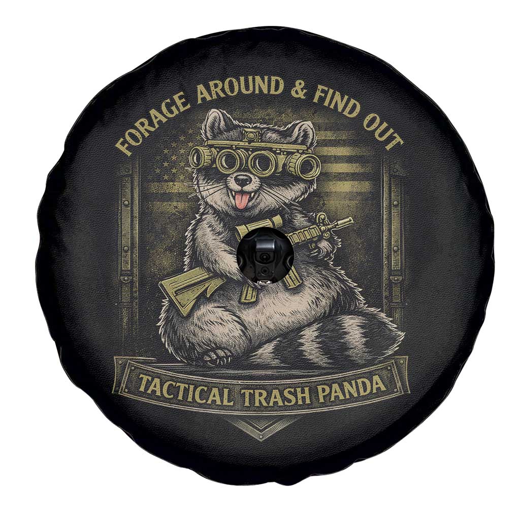 Tactical Trash Panda Spare Tire Cover Funny Raccoon Military Graphic Patriotic Veteran TS10 Print Your Wear