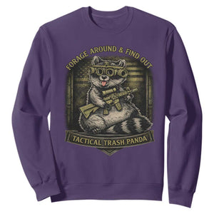 Tactical Trash Panda Sweatshirt Funny Raccoon Military Graphic Patriotic Veteran TS10 Purple Print Your Wear
