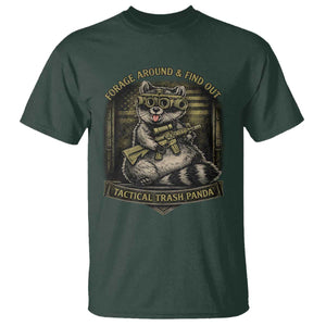 Tactical Trash Panda T Shirt Funny Raccoon Military Graphic Patriotic Veteran TS10 Dark Forest Green Print Your Wear