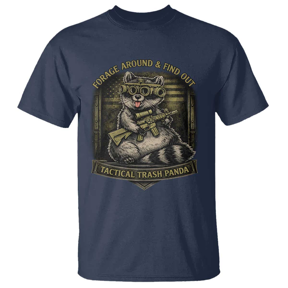 Tactical Trash Panda T Shirt Funny Raccoon Military Graphic Patriotic Veteran TS10 Navy Print Your Wear
