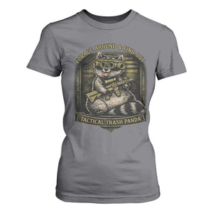 Tactical Trash Panda T Shirt For Women Funny Raccoon Military Graphic Patriotic Veteran TS10 Charcoal Print Your Wear