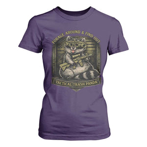 Tactical Trash Panda T Shirt For Women Funny Raccoon Military Graphic Patriotic Veteran TS10 Purple Print Your Wear