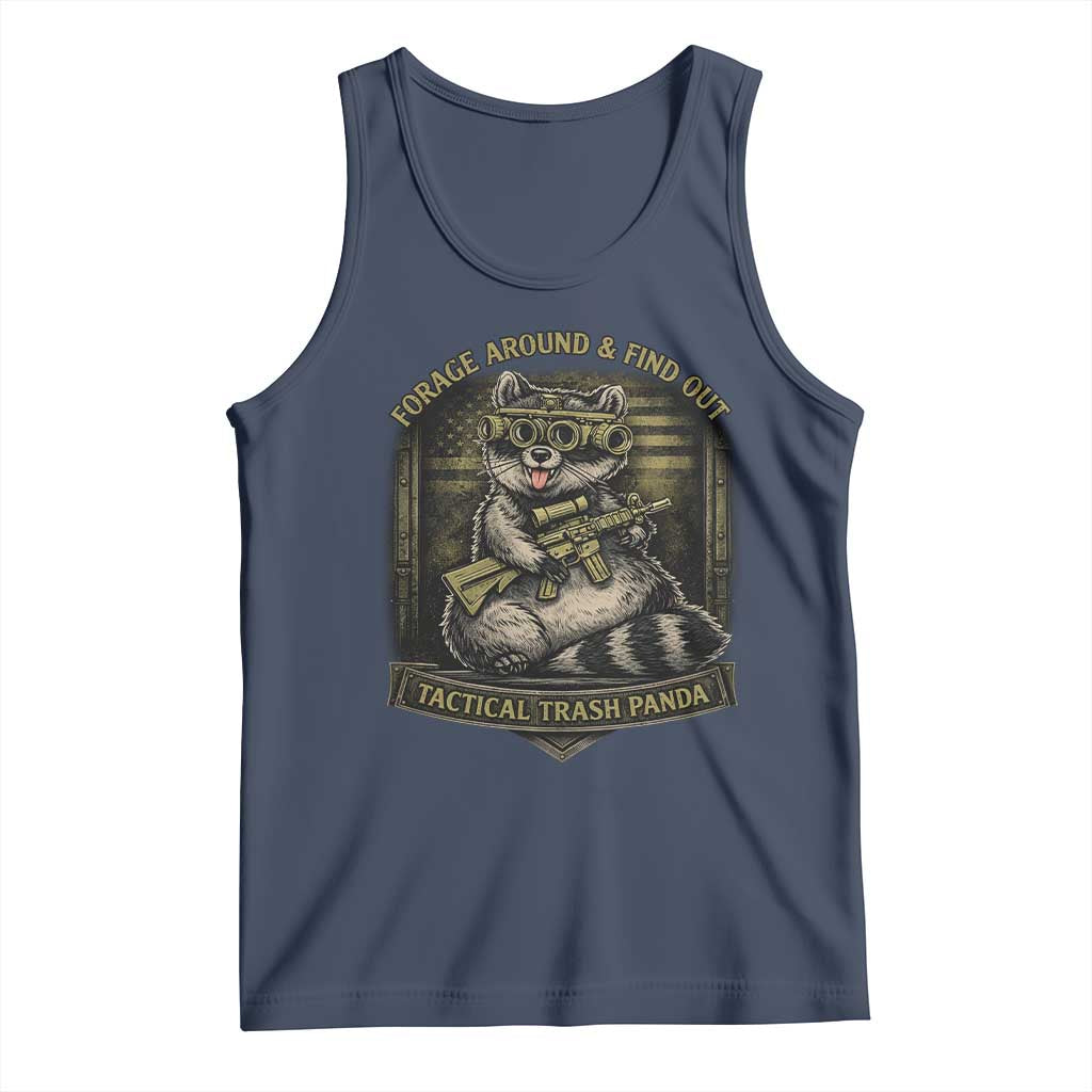 Tactical Trash Panda Tank Top Funny Raccoon Military Graphic Patriotic Veteran TS10 Navy Print Your Wear