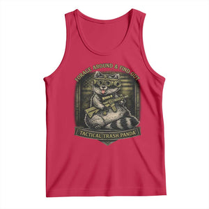 Tactical Trash Panda Tank Top Funny Raccoon Military Graphic Patriotic Veteran TS10 Red Print Your Wear
