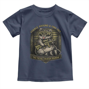 Tactical Trash Panda Toddler T Shirt Funny Raccoon Military Graphic Patriotic Veteran TS10 Navy Print Your Wear