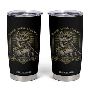 Tactical Trash Panda Tumbler Cup Funny Raccoon Military Graphic Patriotic Veteran TS10 Black Print Your Wear