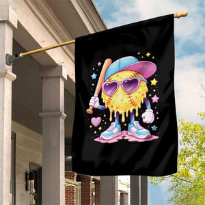 Funny Softball Drip Garden Flag Ice Cream Sprinkles Softball Girls Kid TS10 Print Your Wear