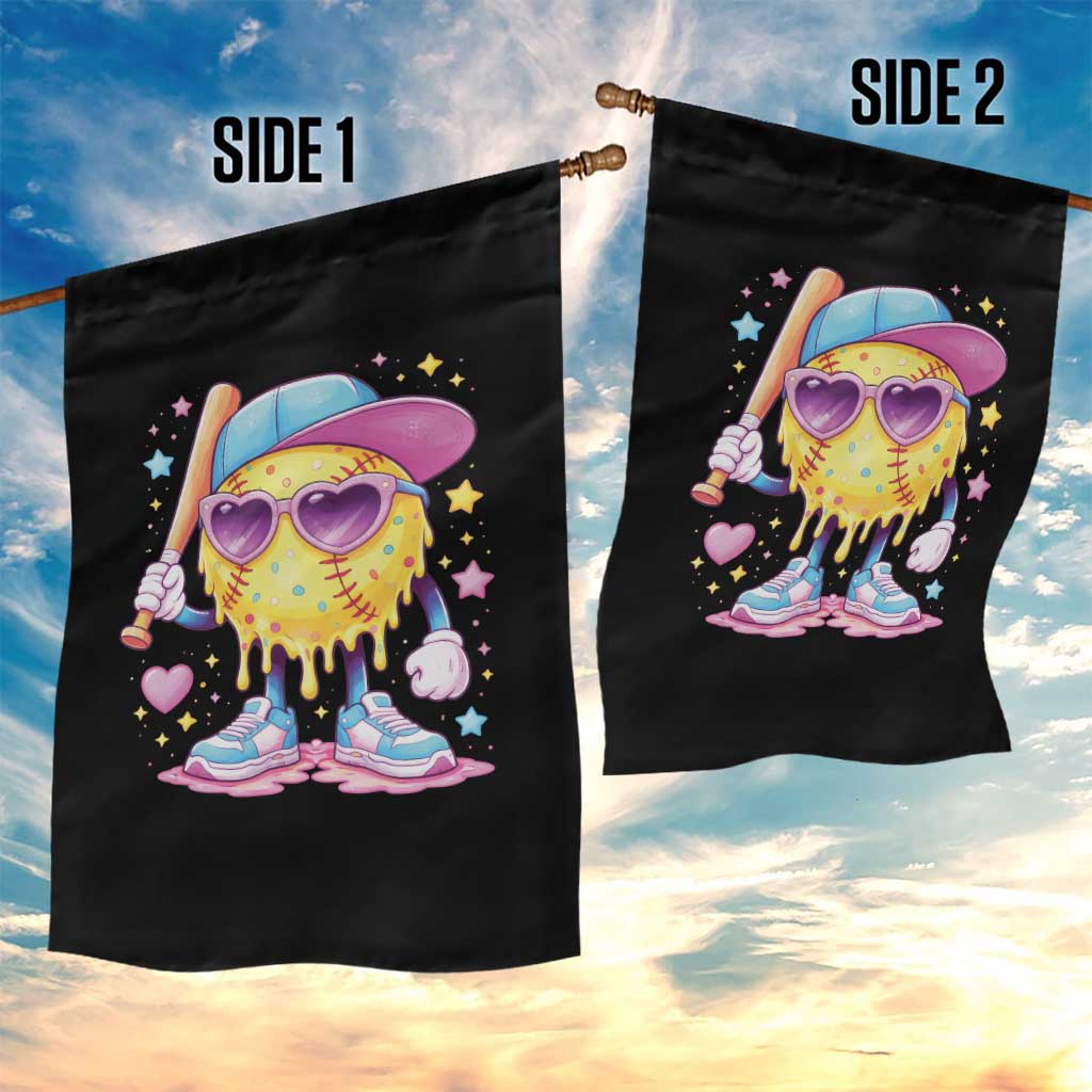 Funny Softball Drip Garden Flag Ice Cream Sprinkles Softball Girls Kid TS10 Print Your Wear