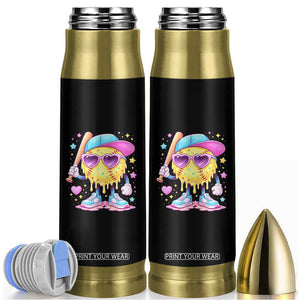 Funny Softball Drip Bullet Tumbler Ice Cream Sprinkles Softball Girls Kid TS10 Black Print Your Wear