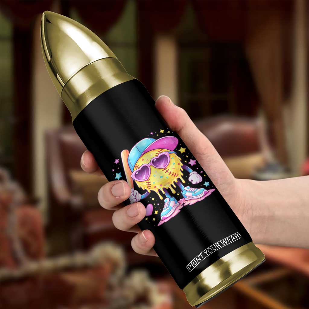 Funny Softball Drip Bullet Tumbler Ice Cream Sprinkles Softball Girls Kid TS10 Print Your Wear