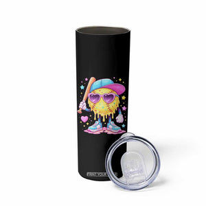 Funny Softball Drip Skinny Tumbler Ice Cream Sprinkles Softball Girls Kid TS10 Print Your Wear
