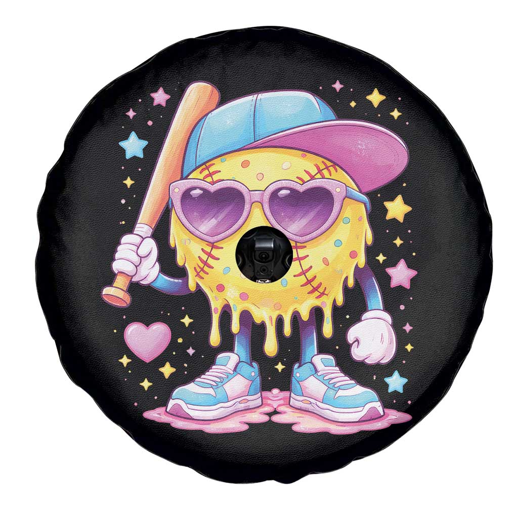 Funny Softball Drip Spare Tire Cover Ice Cream Sprinkles Softball Girls Kid TS10 Print Your Wear