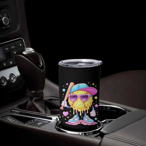Funny Softball Drip Tumbler Cup Ice Cream Sprinkles Softball Girls Kid TS10 Print Your Wear