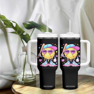 Funny Softball Drip Tumbler With Handle Ice Cream Sprinkles Softball Girls Kid TS10 Print Your Wear