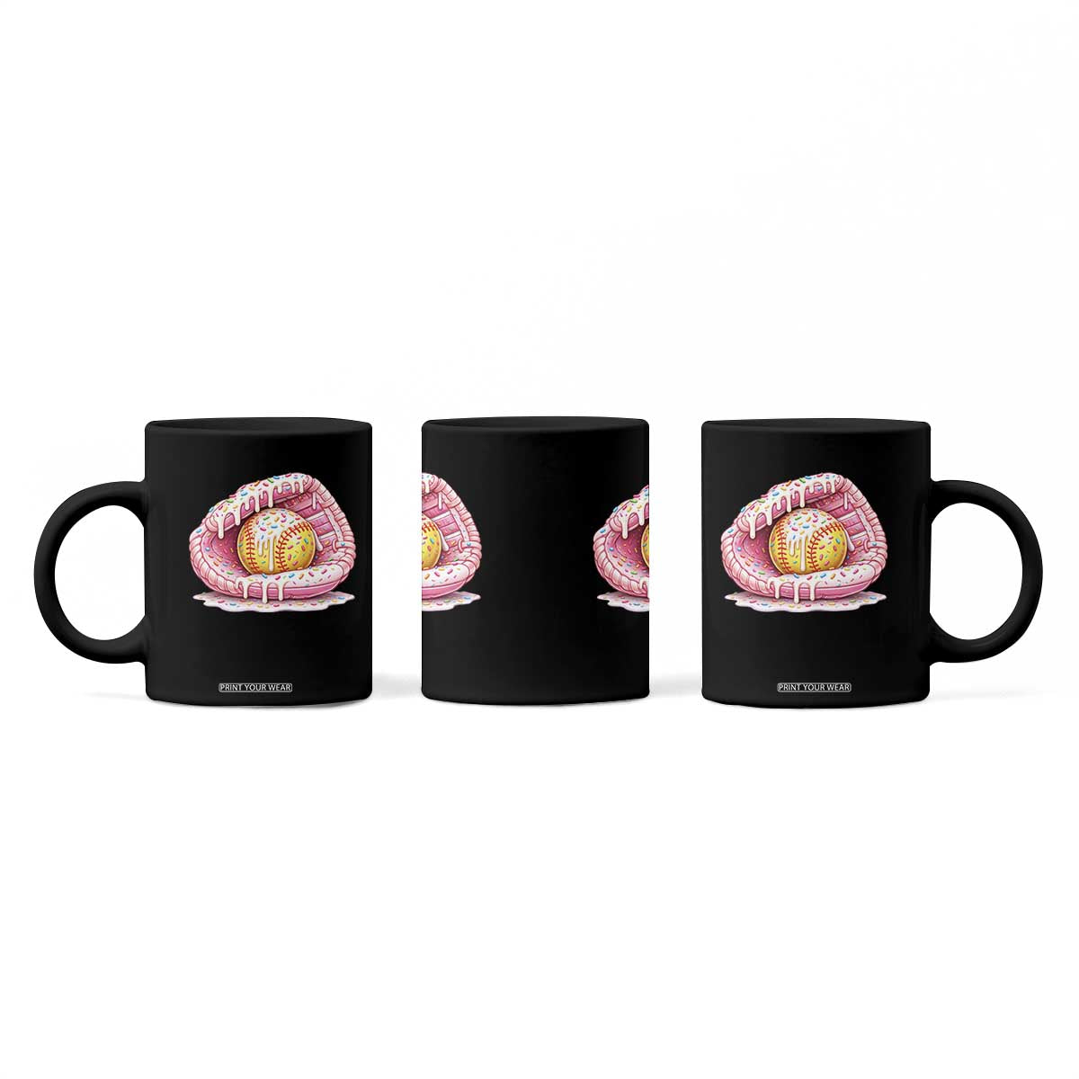 Softball Drip Coffee Mug Ice Cream Sprinkles Softball Glove Girls Kid TS10 Print Your Wear