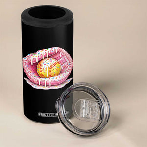 Softball Drip 4 in 1 Can Cooler Tumbler Ice Cream Sprinkles Softball Glove Girls Kid TS10 Print Your Wear
