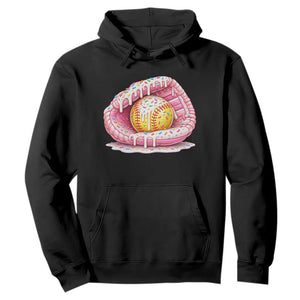 Softball Drip Hoodie Ice Cream Sprinkles Softball Glove Girls Kid TS10 Black Print Your Wear