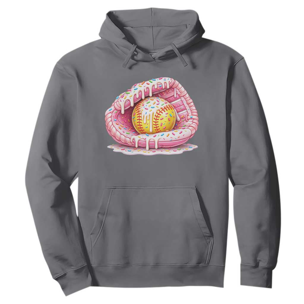 Softball Drip Hoodie Ice Cream Sprinkles Softball Glove Girls Kid TS10 Charcoal Print Your Wear