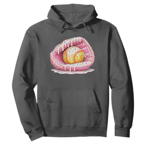 Softball Drip Hoodie Ice Cream Sprinkles Softball Glove Girls Kid TS10 Dark Heather Print Your Wear