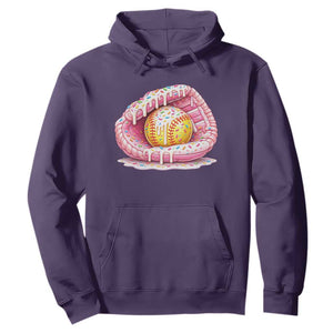 Softball Drip Hoodie Ice Cream Sprinkles Softball Glove Girls Kid TS10 Purple Print Your Wear