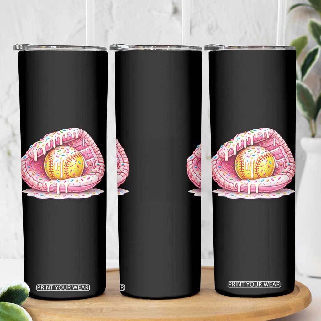Softball Drip Skinny Tumbler Ice Cream Sprinkles Softball Glove Girls Kid TS10 Print Your Wear
